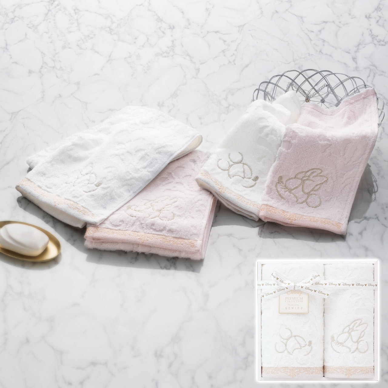 フェイス・ウォッシュタオルセット ホワイト ディズニー プレミアム ギフト プレゼント 贈り物 贈呈 ご褒美 【代引不可】