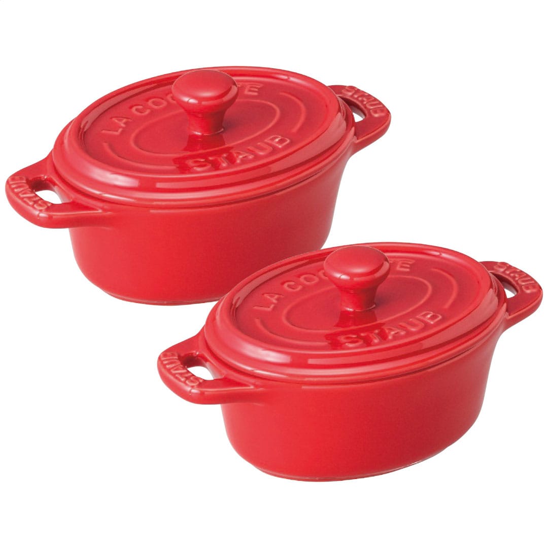 セラミックオーバルペア(チェリー) ストウブ ギフト プレゼント 贈り物 贈呈 ご褒美 【代引不可】