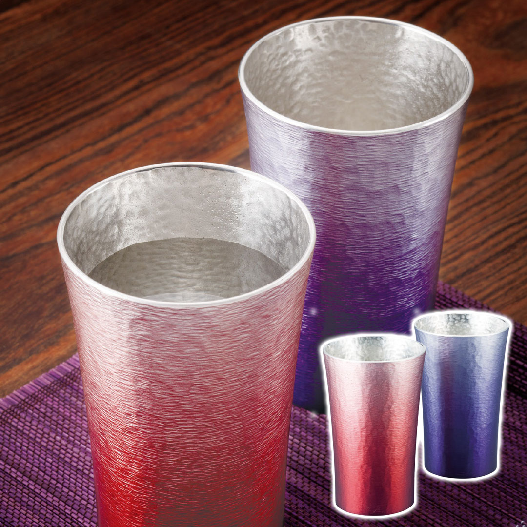 錫製タンブラー 200ml2客セット ギフト プレゼント 贈り物 贈呈 ご褒美 【代引不可】