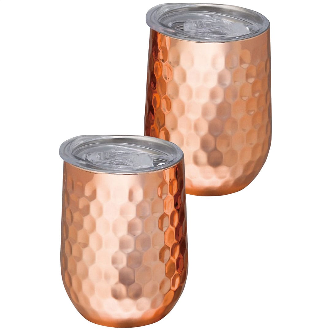 ステンレスタンブラー350ml2客セット(蓋付) ククナ ギフト プレゼント 贈り物 贈呈 ご褒美 【代引不可】