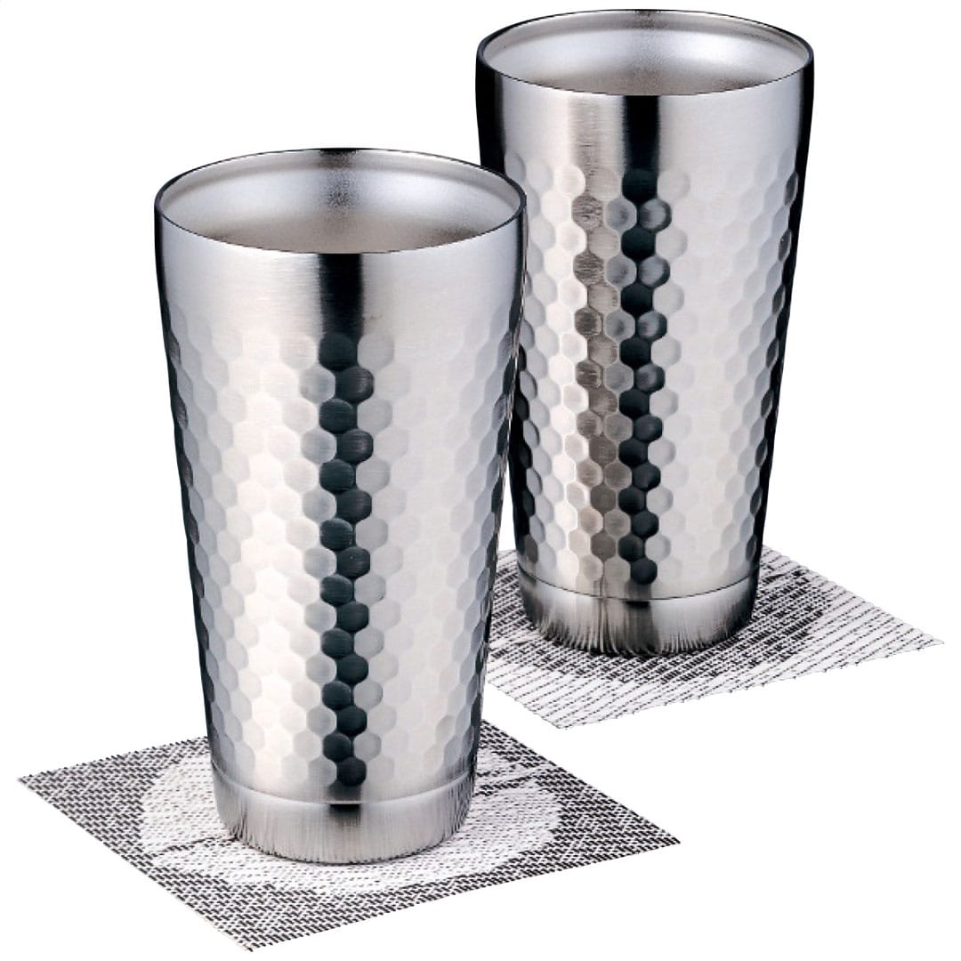 2層タンブラーペア350ml(コースター付) ツチメ ギフト プレゼント 贈り物 贈呈 ご褒美 【代引不可】