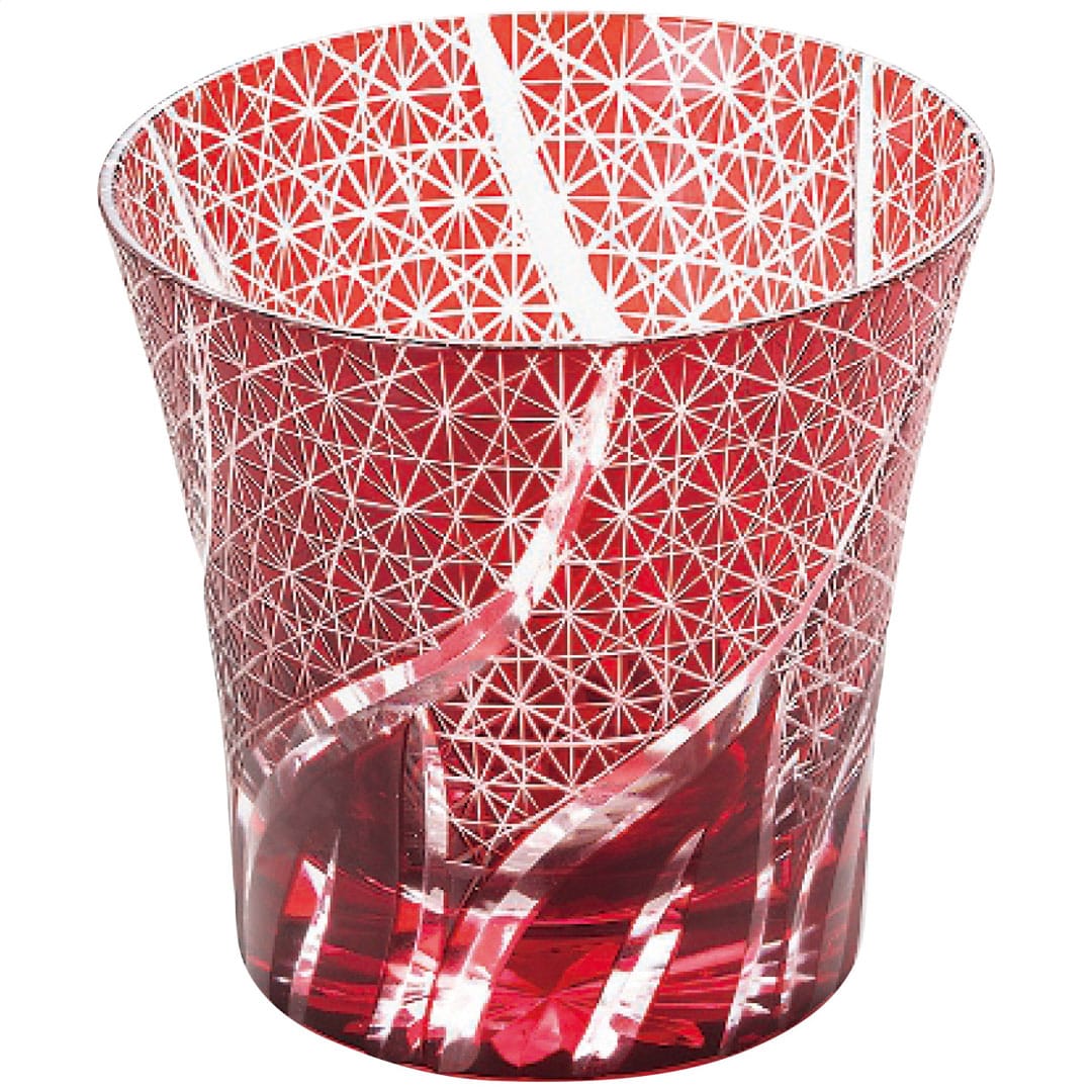 手づくり切子タンブラー ルビーレッド ギフト プレゼント 贈り物 贈呈 ご褒美 【代引不可】