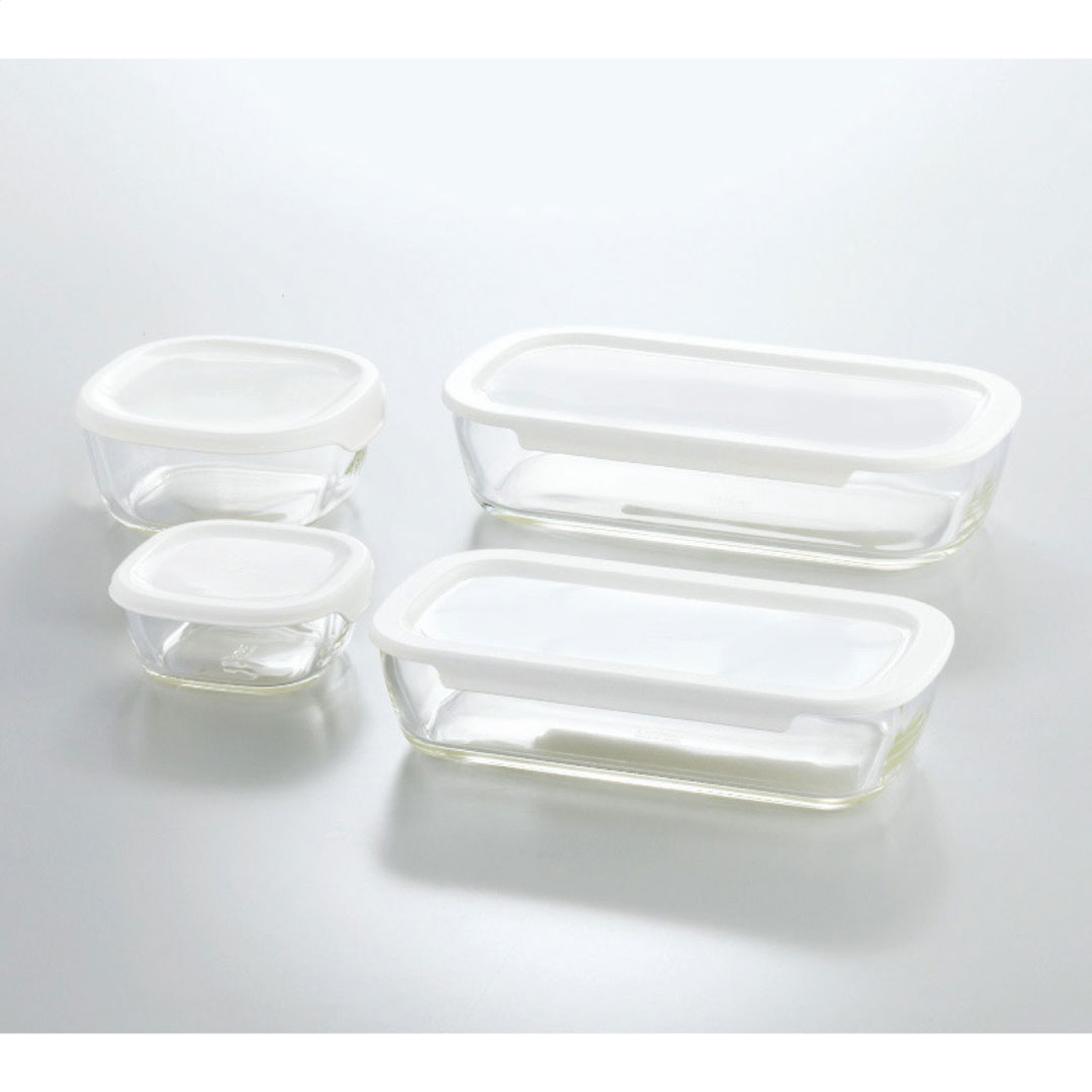 耐熱ガラス製 保存容器 4点セット ハリオ ギフト プレゼント 贈り物 贈呈 ご褒美 【代引不可】