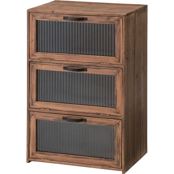 小型チェスト フラップチェスト  CCR-107 アンティーク風でおしゃれ レトロな雰囲気