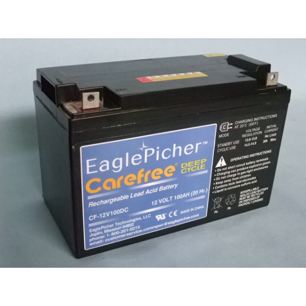 イーグルピッチャー(EaglePicher) CF12V100DC メンテナンスフリー ディープサイクルバッテリー 【同梱不可】