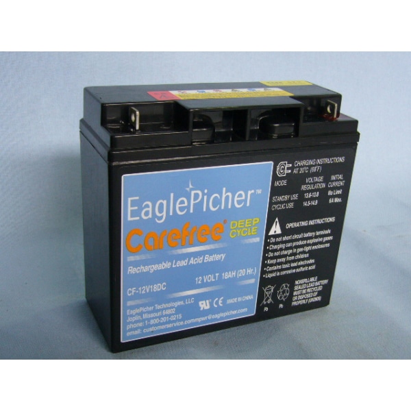 ディープサイクルバッテリー CF12V18DC イーグルピッチャー EAGLE PICHER メンテナンスフリー イーグルピッチャーバッテリー 産業用バッテリー VRLAバッテリー 小型制御弁式鉛蓄電池
