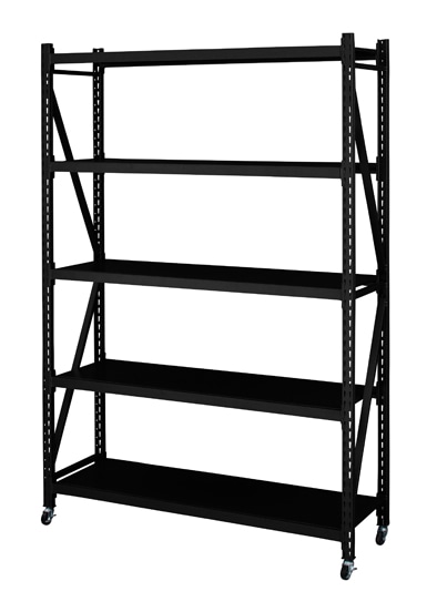 ボルトレスラック 4D 4段 無骨さを取り入れた ラック ボルトレスラック DIS-684BK 【代引不可】