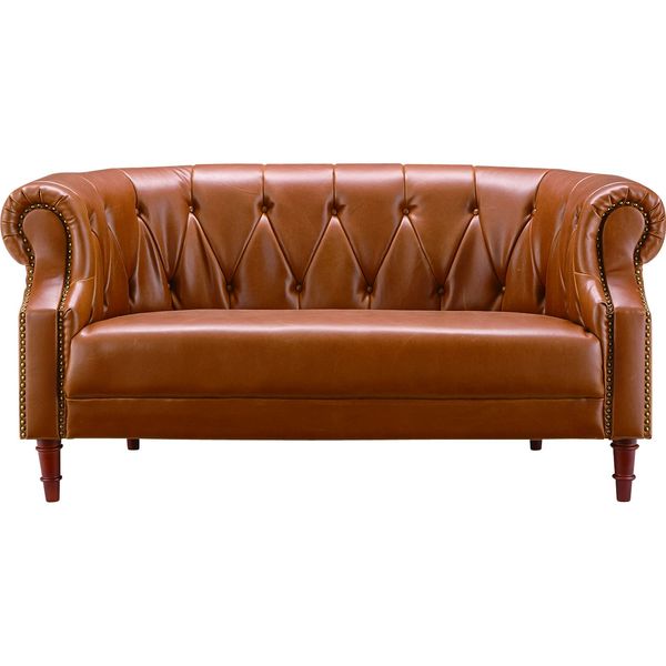 ソファー クイーンズ ２人掛 AZUMAYA GS-240LBR LBR おしゃれ デザイン家具 インテリア 家具 【代引/同梱不可】