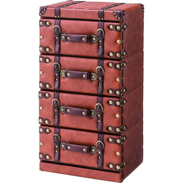 チェスト４Ｄ AZUMAYA IW-274 おしゃれ デザイン家具 インテリア 家具 【代引不可】