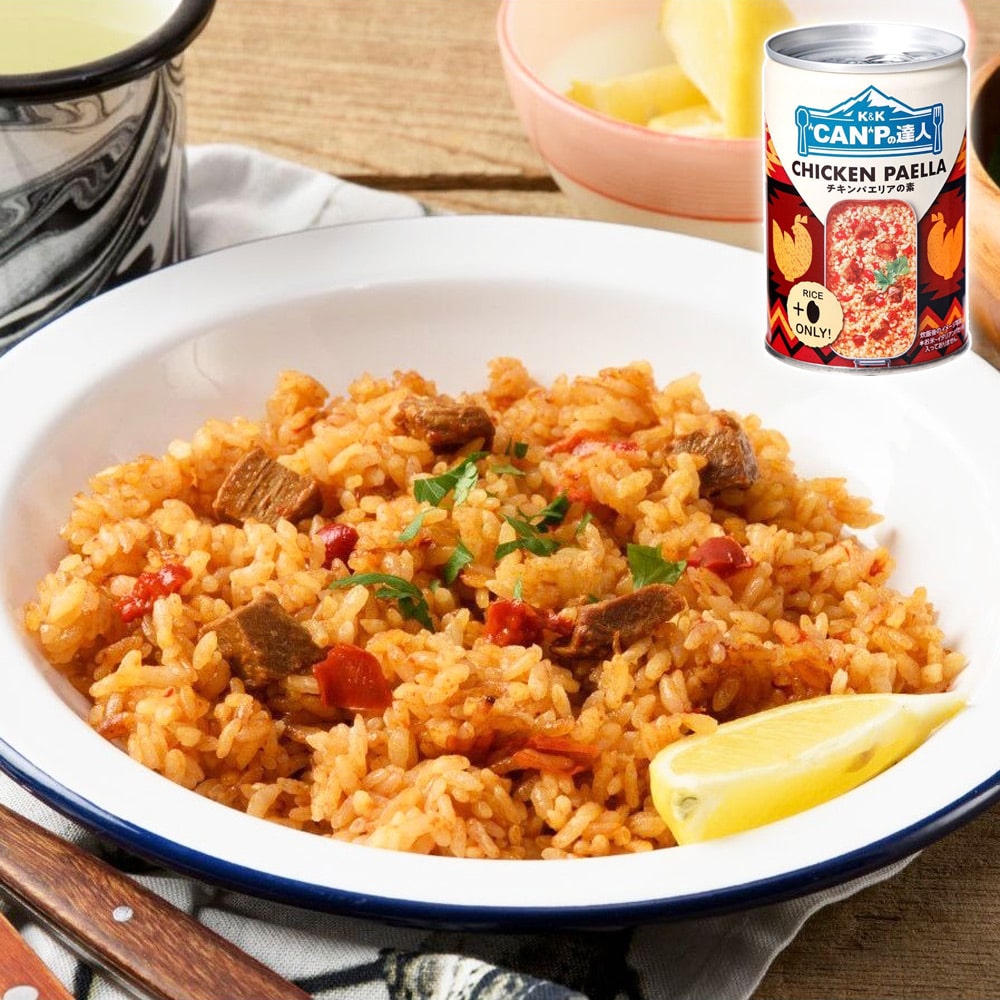 "CAN"Pの達人 チキンパエリアの素 270g 1缶～24缶 国分 K&K 缶詰め アウトドア キャンプ キャンプ飯 0517208
