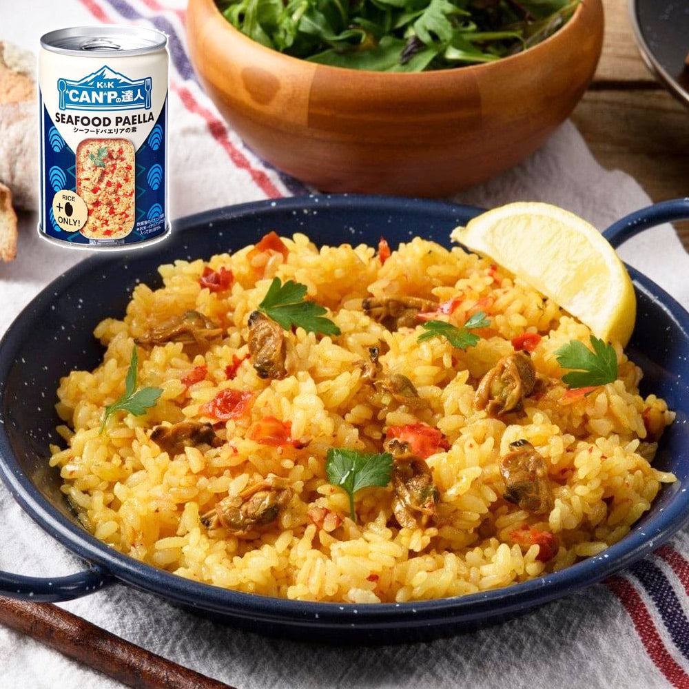 "CAN"Pの達人 シーフードパエリアの素 270g 1缶～24缶 国分 K&K 缶詰め アウトドア キャンプ キャンプ飯 0517209