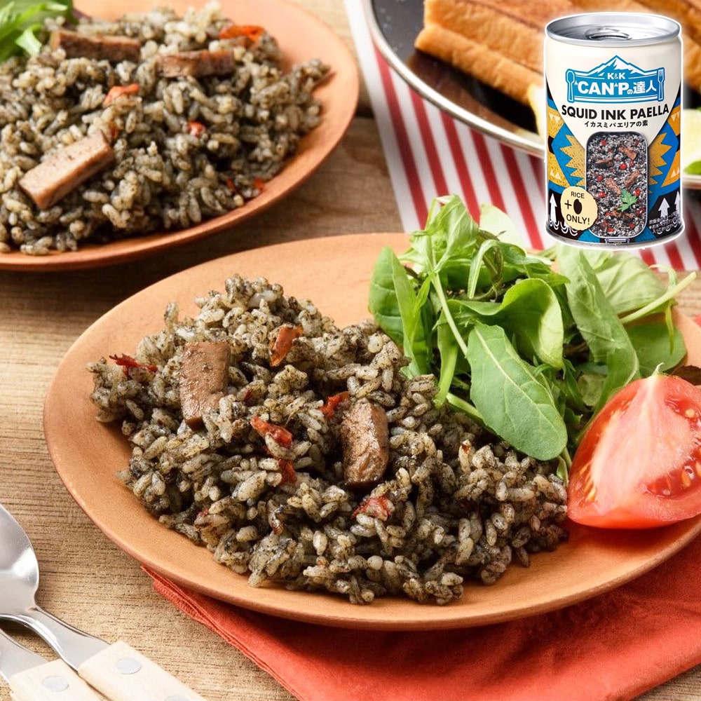 "CAN"Pの達人 イカスミパエリアの素 270g 1缶～24缶 国分 K&K 缶詰め アウトドア キャンプ キャンプ飯 0517210