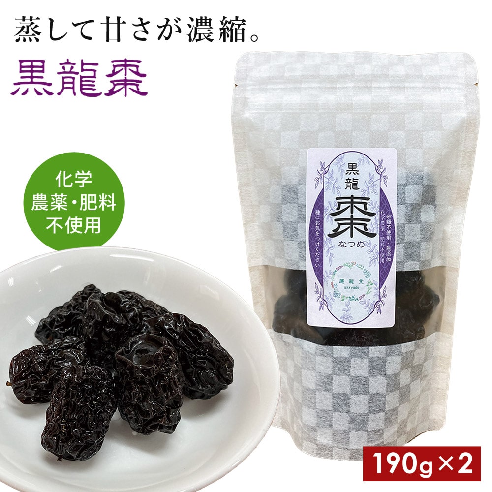 黒龍棗 棗 ナツメ 2袋セット 190g(約15日分)×2 無添加 無農薬 ドライ 乾燥 運龍堂 仙台の漢方専門薬局 漢方 健康食品 ヘルシー 蒸し棗 甘い ドライフルーツ 砂糖不使用 乾燥ナツメ 乾燥なつめ 乾燥果実 【代引/同梱不可】