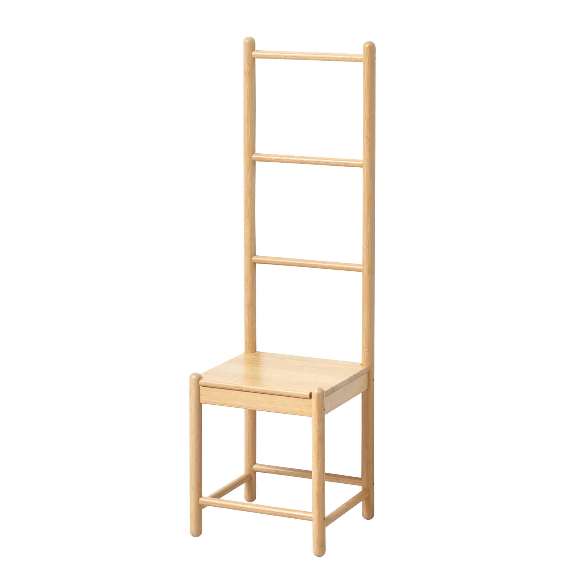 ラダーチェア 竹材 おしゃれ ハシゴ形状 アクセント タオル掛け ディスプレイラック 軽量 Bamboo 23559 【代引不可】