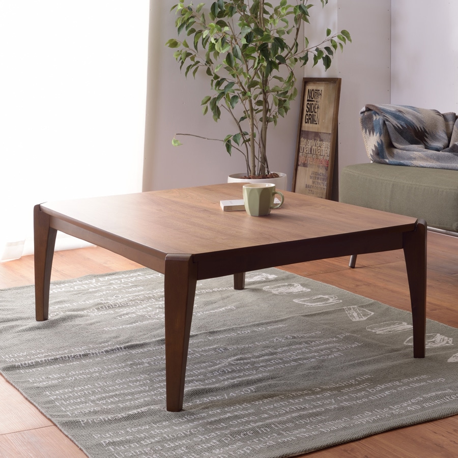 こたつ 電気こたつ 炬燵 コタツテーブル 75×75cm 正方形 おしゃれ 石英管温風ヒーター センターテーブル こたつ布団がズレにくい 角型 VOL.670 KT-107 【同梱不可】