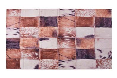 マット 小型 デザインラグ ラグジュアリーなハラコパッチワークを表現 W160×D230 RG-14 【LF】