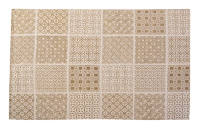 ラグ マット カーペット いくつもの幾何学模様を組み合わせたバンダナ風ラグ W130×D190 TTR-146BE 【LF】