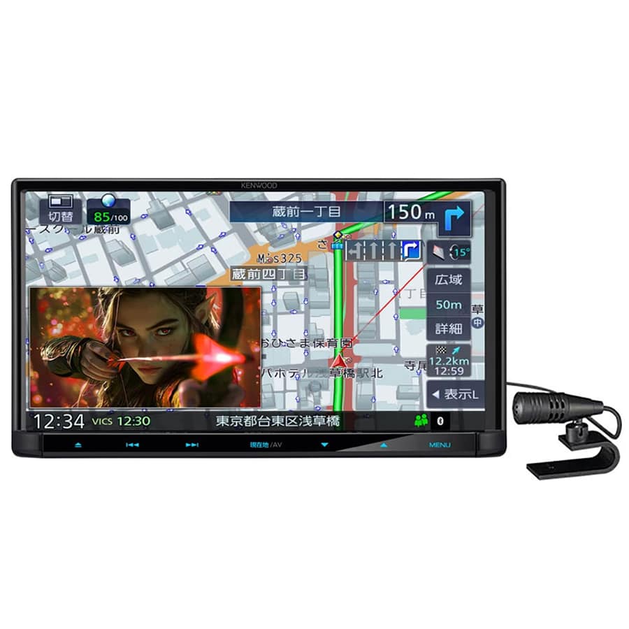 彩速ナビ Type D 7V型180mm 地デジ対応 車載モニター GPS ルート案内 地図表示 カー用品 ドライブ タッチ操作 車内エンタメ KENWOOD MDV-D613