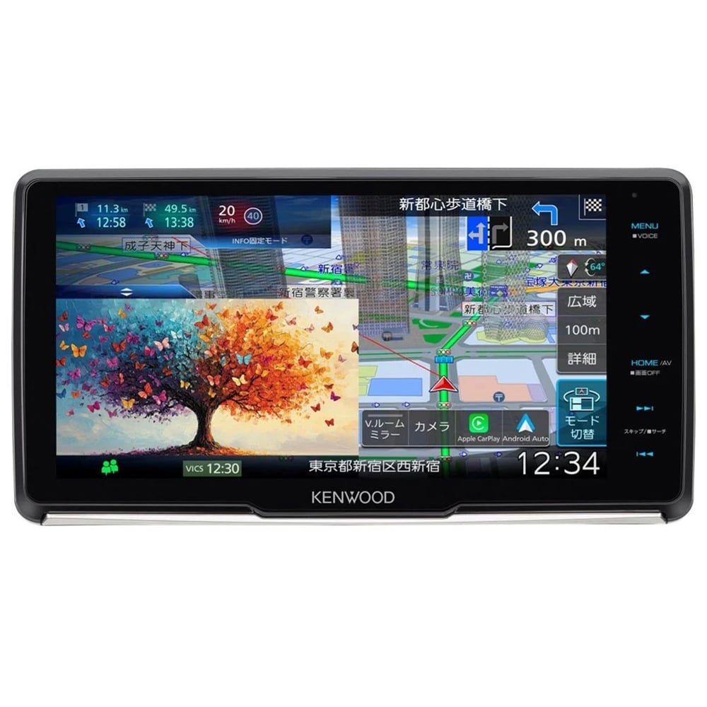 彩速ナビ Type M 9V型フローティング 地デジ対応 車載モニター 大画面 GPS ルート案内 地図表示 カー用品 ドライブ タッチ操作 KENWOOD MDV-M912F