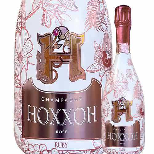 ルビー シャンパン・ロゼ 辛口 750ml 化粧箱付き NV フランス シャンパーニュ シャルドネ ピノ・ノワール スパークリングワイン HOXXOH オックス 2101030004209 【代引不可】