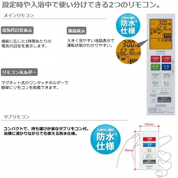 日立 浴室乾燥暖房機 HBK-1250ST 天井埋め込みタイプ 100V 換気 HBK-1250ST 浴室乾燥暖房機 [100V /天井埋込 /1室換気 /24時間換気機能