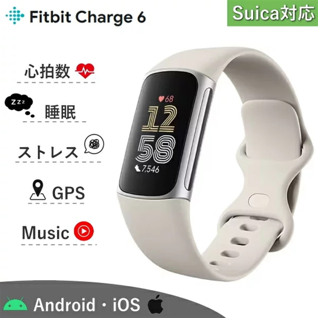 Fitbit Charge 6 本体 充電ケーブル付き Fitbit Charge 6 ケーブル 5 充電 Luxe フィットビット 充電ケーブル