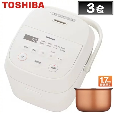 東芝 炊飯器 3合 RC-5AMX マイコン 炊飯ジャー 雑穀米 炊込み マイコン炊飯ジャー RC-5AMX-W ミルキーホワイト TOSHIBA RC5AMX 3合炊き ジャー炊飯器