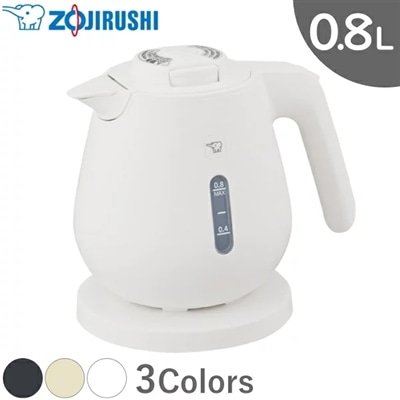 象印 電気ケトル CK-DC08 0.8L 1300W ケトル 本体 ホワイト CK-DC08-WA CKDC08 CKDC08WA ZOJIRUSHI 0.8 L
