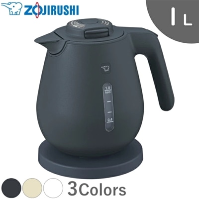 象印 電気ケトル CK-DC10 1L 1300W ケトル 本体 ソフトブラック CK-DC10-BM CKDC10 CKDC10BM ZOJIRUSHI