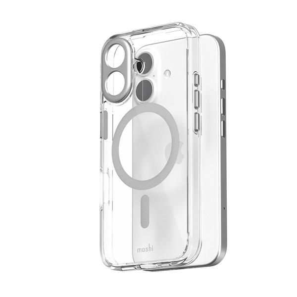 moshi iGlaze [99MO241011] for iPhone 16 (Luna Silver) 4711064647730