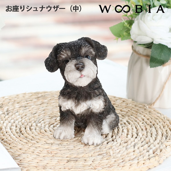 WOOBIA お座り シュナウザー黒白（中）