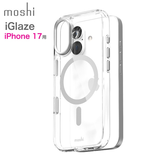 モシ iPhone 17用 クリアケース moshi iGlaze [99M2251021] for iPhone 17 Luna Silver