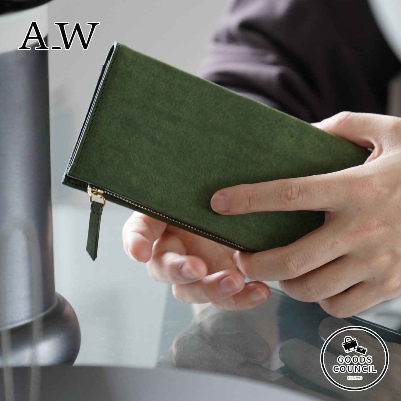 A_W アウ 財布 長財布 メンズ 本革 AP-007