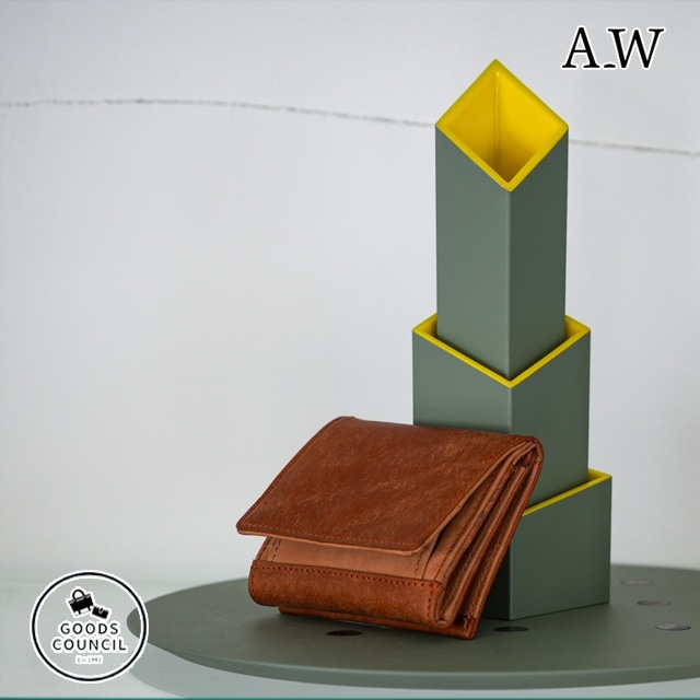 A_W アウ 財布 折財布 3つ折り メンズ 本革 AP-009