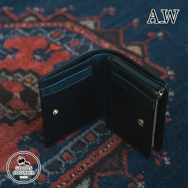 A_W アウ 財布 折財布 2つ折り メンズ AP-003