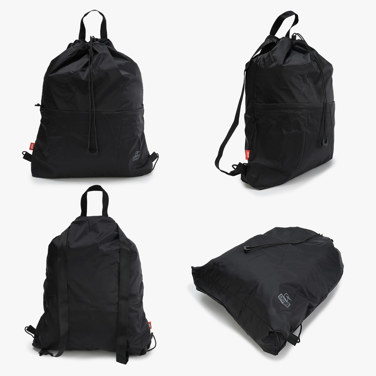 チャムス リュック ナップサック メンズ レディース 10L A4 B4 軽量 小型 小さめ 折りたたみ可能 パッカブルバッグ 旅行 アウトドア CHUMS CH60-4217 グレー