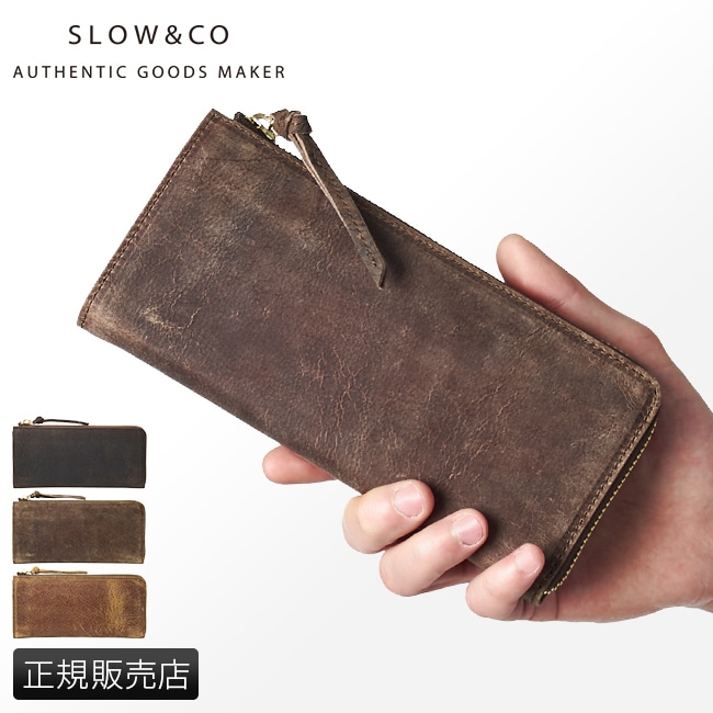 SLOW スロウ 財布 長財布 メンズ ブランド レザー 本革 大容量 L字ファスナー 333s81i 父の日