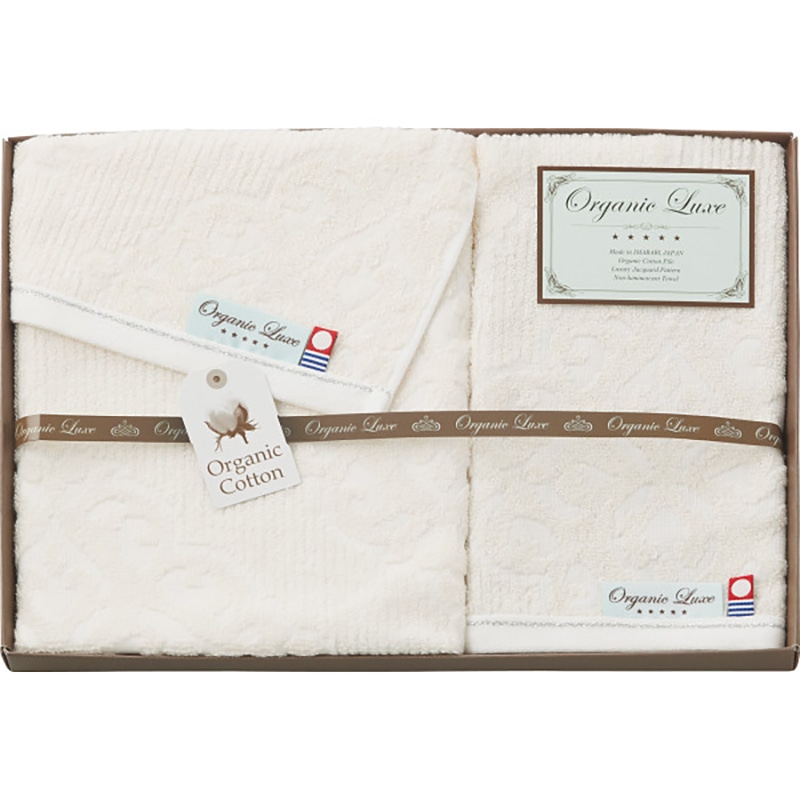 オーガニックコットン使用 今治産 フェイス・ウォッシュタオルセット ／プレゼント ギフト タオル 日用品・ヘルスケア お歳暮 お年賀 クリスマス ギフト