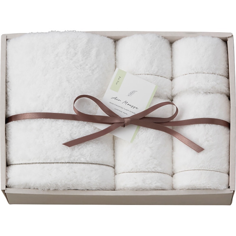 エアームース バス・フェイス・ウォッシュタオルセット /プレゼント ギフト タオル 日用品・ヘルスケア お歳暮 お年賀 クリスマス ギフト