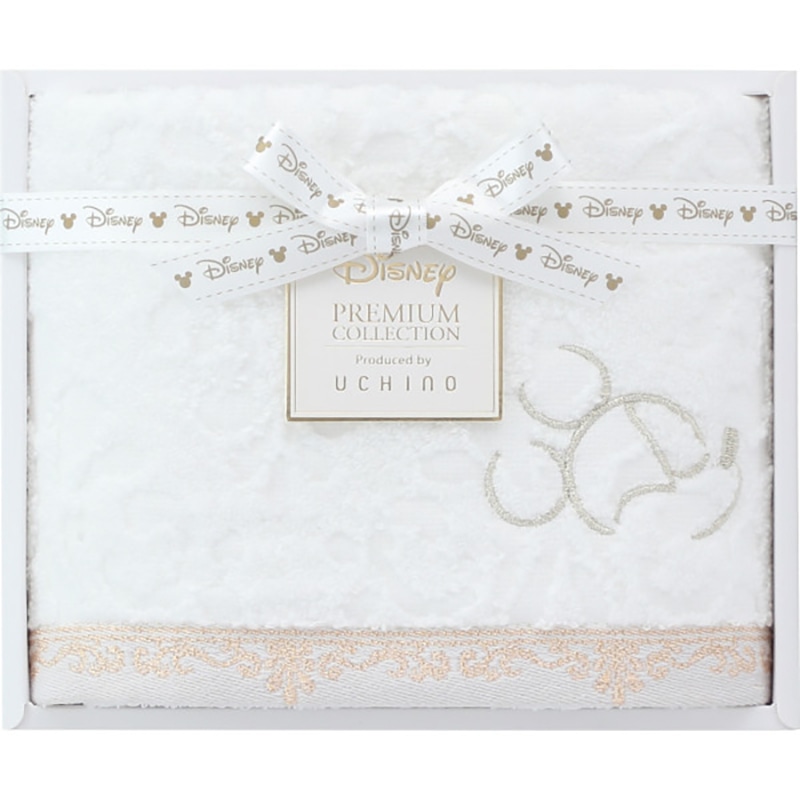 ディズニー プレミアム フェイスタオル ホワイト ／プレゼント ギフト タオル 日用品・ヘルスケア お歳暮 お年賀 クリスマス ギフト