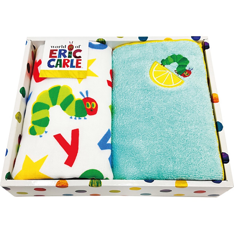 はらぺこあおむし ウォッシュ・ループ付きウォッシュタオルセット ／プレゼント ギフト タオル 日用品・ヘルスケア お歳暮 お年賀 クリスマス ギフト