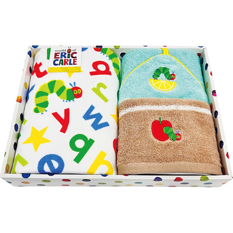 はらぺこあおむし フェイス・ループ付きウォッシュタオルセット /プレゼント ギフト タオル 日用品・ヘルスケア お歳暮 お年賀 クリスマス ギフト