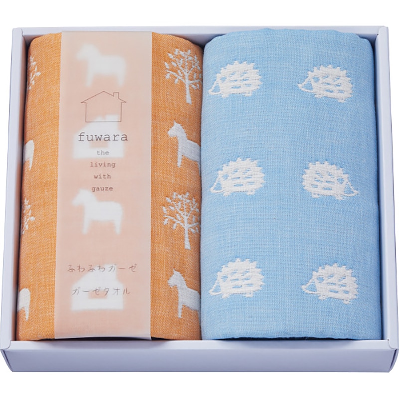 ふわら 四重織フェイスタオル2枚セット ／プレゼント ギフト タオル 日用品・ヘルスケア お歳暮 お年賀 クリスマス ギフト