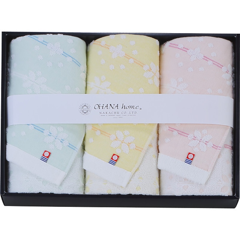 オハナ・ホーム フェイスタオル3枚セット /プレゼント ギフト タオル 日用品・ヘルスケア お歳暮 お年賀 クリスマス ギフト