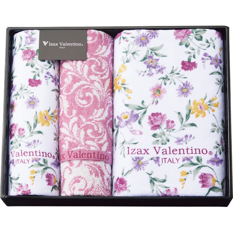アイザック・バレンチノ バス・フェイスタオルセット /プレゼント ギフト タオル 日用品・ヘルスケア お歳暮 お年賀 クリスマス ギフト