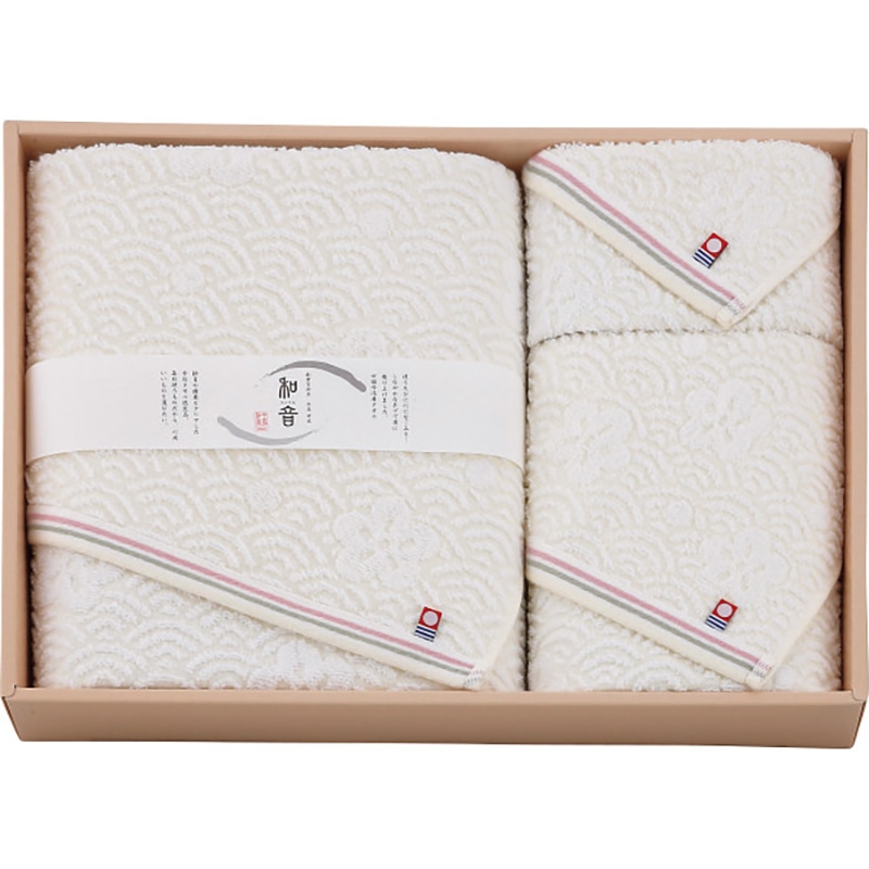 なごみね バス・フェイス・ウォッシュタオルセット ／プレゼント ギフト タオル 日用品・ヘルスケア お歳暮 お年賀 クリスマス ギフト