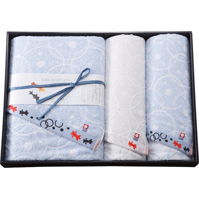 今治産金魚タオル バス・フェイスタオルセット /プレゼント ギフト タオル 日用品・ヘルスケア お歳暮 お年賀 クリスマス ギフト