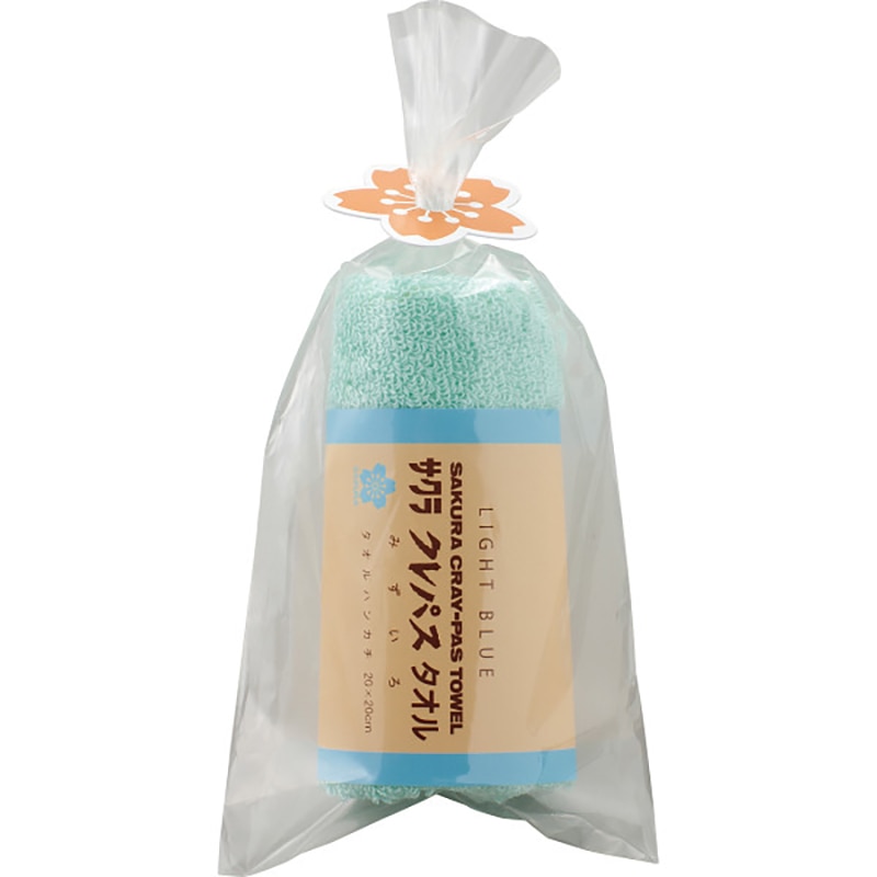 クレパスタオル タオルハンカチ ブルー ／プレゼント ギフト ハンドタオル ハンカチ・ハンドタオル バッグ・小物・雑貨 ファッション お歳暮 お年賀 クリスマス ギフト