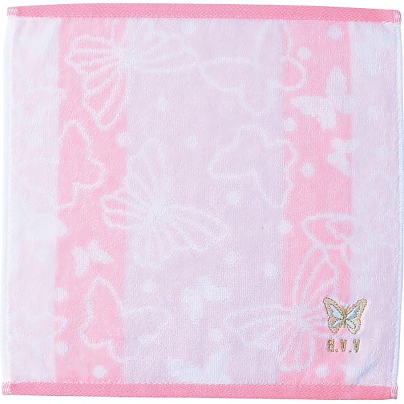 アーヴェーヴェー 婦人タオルハンカチ グラデ×蝶ピンク /プレゼント ギフト ハンドタオル ハンカチ・ハンドタオル バッグ・小物・雑貨 ファッション お歳暮 お年賀 クリスマス ギフト