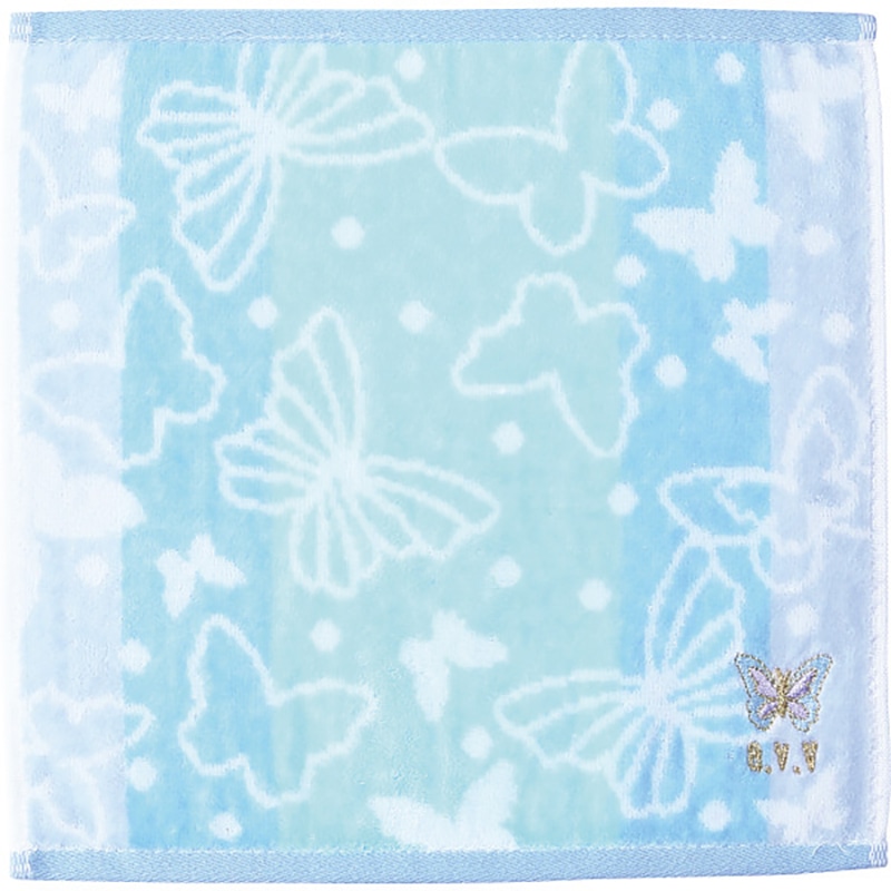 アーヴェーヴェー 婦人タオルハンカチ グラデ×蝶ブルー /プレゼント ギフト ハンドタオル ハンカチ・ハンドタオル バッグ・小物・雑貨 ファッション お歳暮 お年賀 クリスマス ギフト